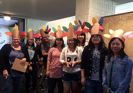 Guests posing for a photo before the festivities begin.