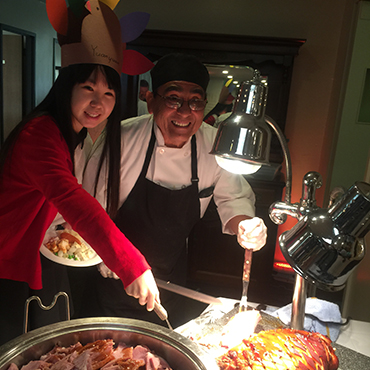 Bio Sci student enjoying the festivities.