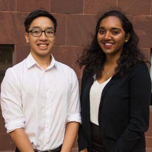 Robert Dang (right) and Lakshmi Vrittamani