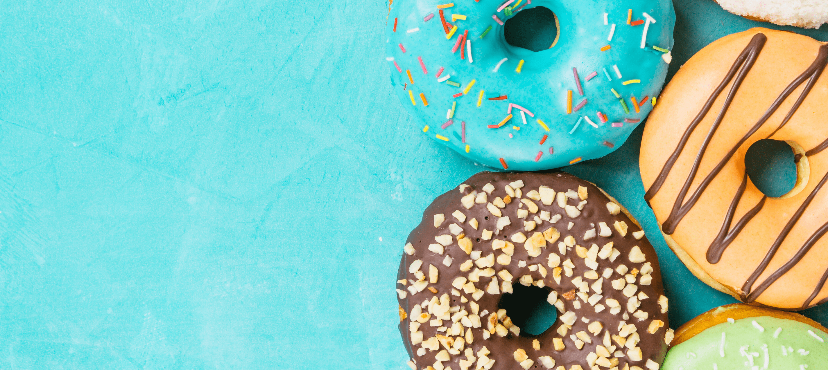 donuts on a blue background