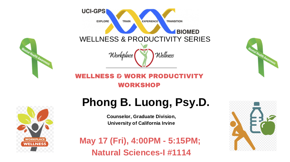 Wellness and productivity workshop flyer