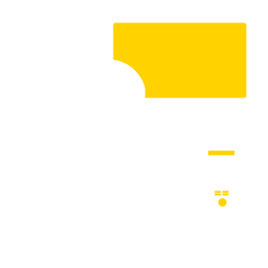 white desk yellow screen