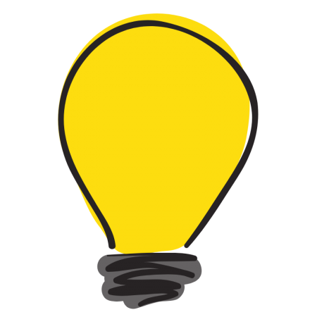 yellow light bulb