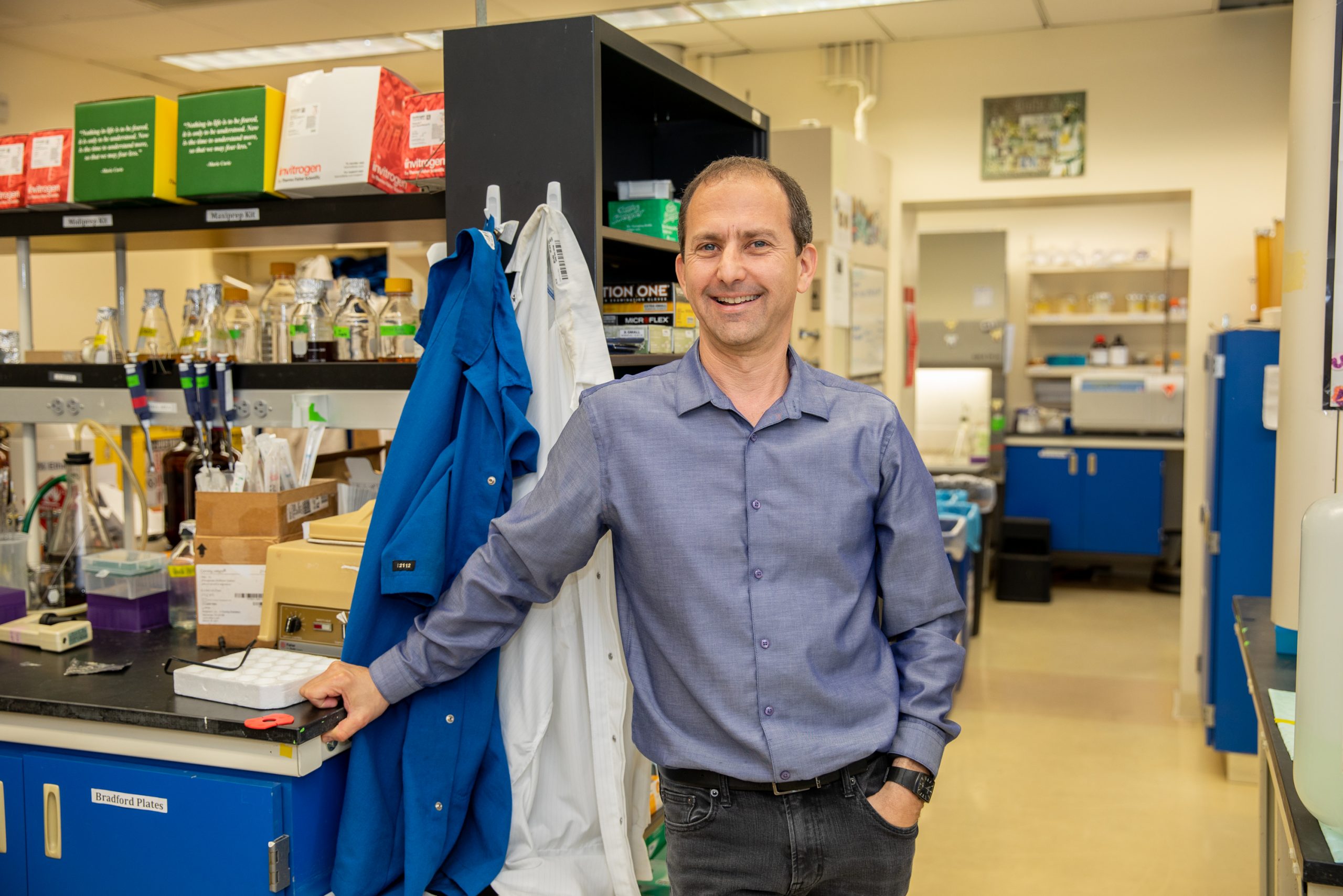 Picture of David Fruman inside a lab