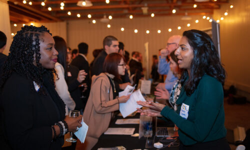 Participants of the Medtech Mega Mixer conversing