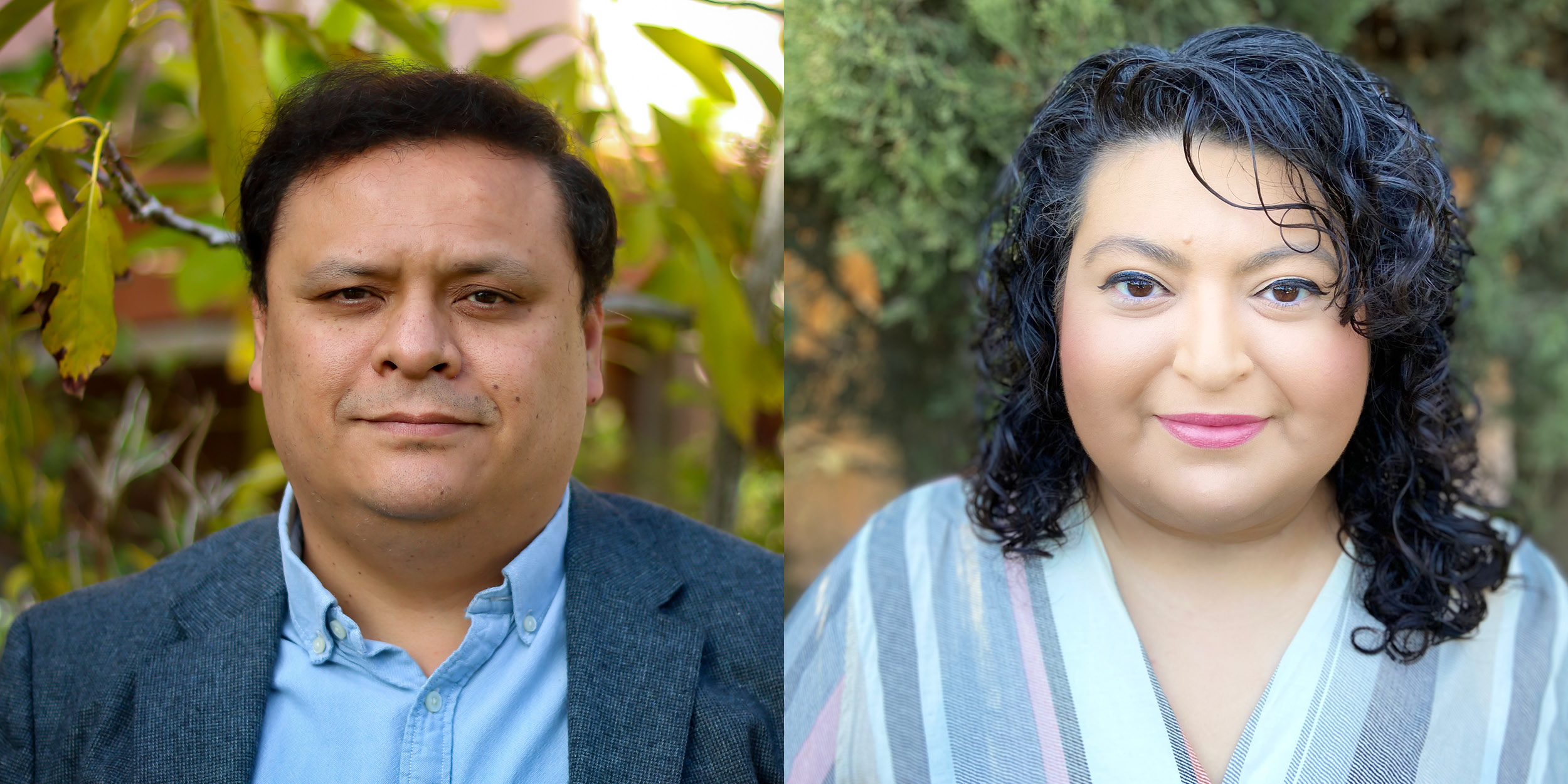 Headshot of UCI biologists Edwin Solares and Leonila Lagunes