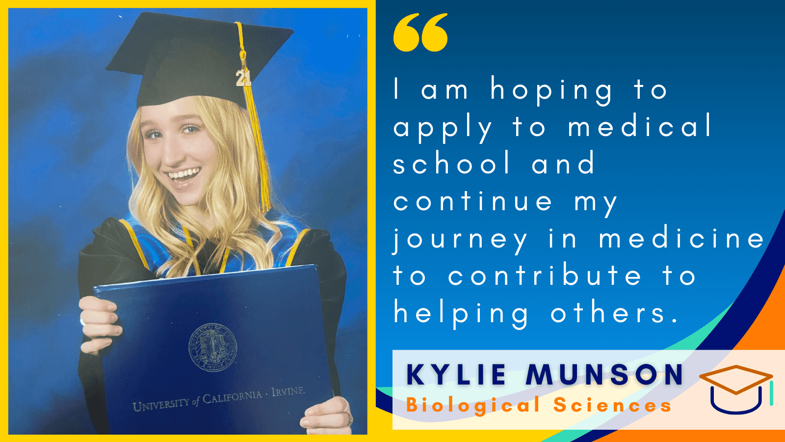 Image of Kylie Munson with her quote.