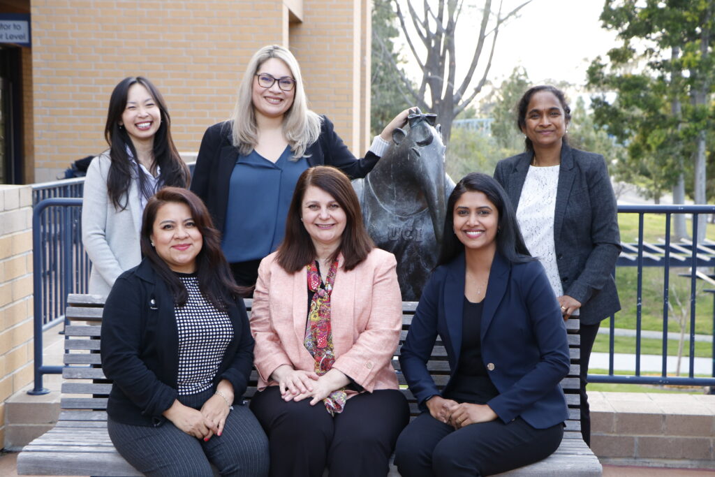 UCI Women in Technology group. Includes Regina Castleman and Carolina Manel with other members of the UCI tech community.