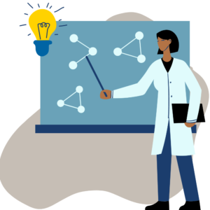 teaching guidelines graphic of a professor of teaching icon